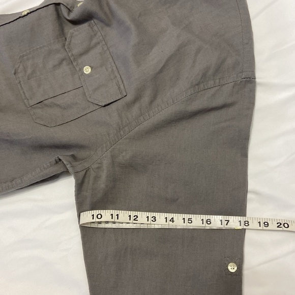 OLD NAVY,ON,MEN,GRAY,LINEN BLEND,BUTTON UP,LONG SLEEVE SHIRT.SIZE-XL. - Picture 8 of 13